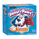 Purina Frosty Paws peanut butter flavored frozen dog treat, 4 ct Left Picture